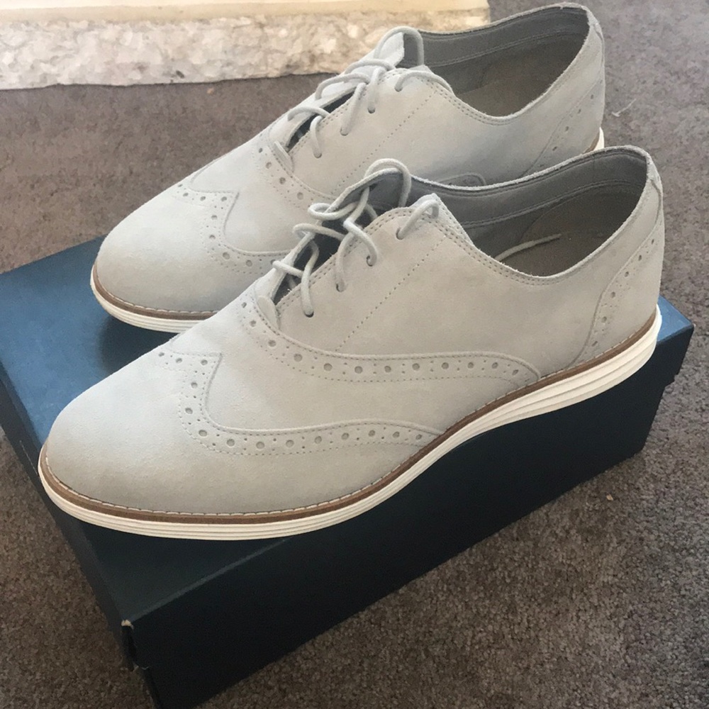 Cole Haan original wing tip oxfords grey sz 10.5